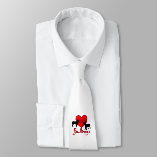 Cravate Bulldogs de coeur (Attaché)