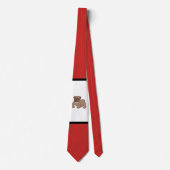 Cravate Bulldogs Équipe sportive Maroon White Necktie (Devant)