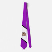 Cravate Bulldogs Équipe sportive Purple White Necktie (Devant)
