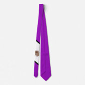 Cravate Bulldogs Équipe sportive Purple White Necktie (Dos)