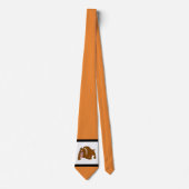 Cravate Bulldogs Sports Blue Orange White Necktie (Devant)