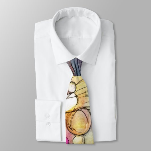 Cravate Bulles Abstraites (Attaché)
