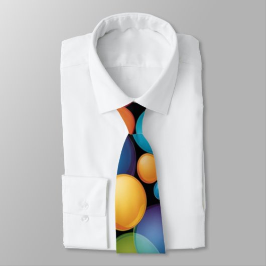 Cravate bulles colorées (Attaché)