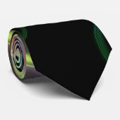 Cravate Bulles Colorées Sur Noir (Roulé)