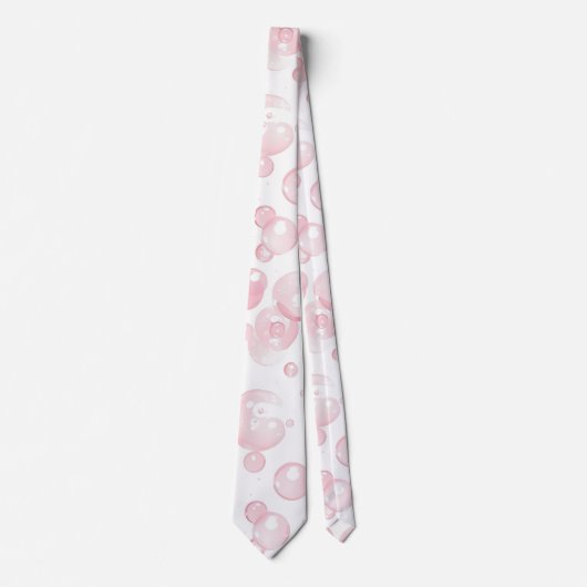 Cravate Bulles roses Coquette (Devant)