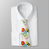 Cravate Bumble Abee Avec Fleurs Abee Aimer (Attaché)