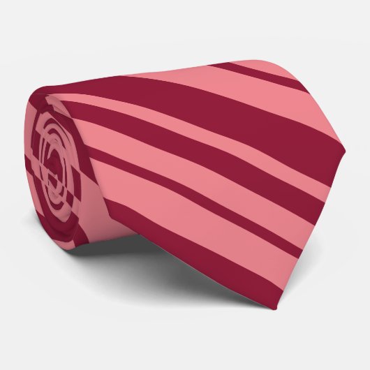 Cravate Burgundy Et Corail (Roulé)