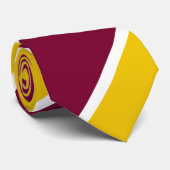 Cravate Burgundy et Gold Large bande régimentaire (Roulé)