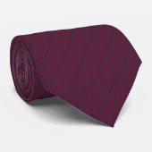 Cravate Burgundy Navy Diagonal Striped  (Roulé)
