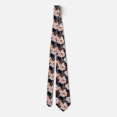 Cravate Burgundy Peonies Motif Floral (Dos)