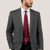 Cravate burgundy uni - ajouter logo