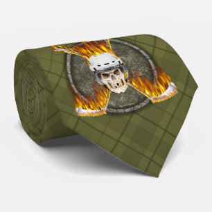 Cravate Burning Hockey Sticks (foncé)