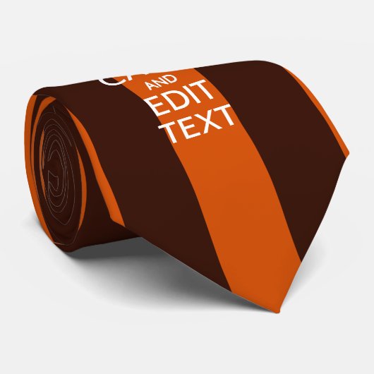 Cravate Burr Orange Personnaliser Ce Conserver Calme Class (Roulé)