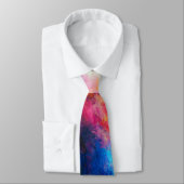 Cravate Burst de Couleurs Radieuses Art Abstrait (Attaché)