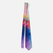 Cravate Burst de Couleurs Radieuses Art Abstrait (Dos)