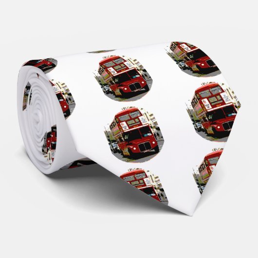 Cravate Bus Rouge de Londres (Roulé)