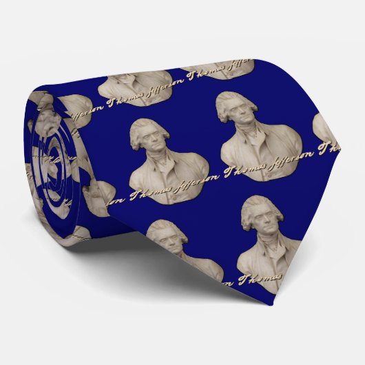 Cravate Buste de sculpture en Thomas Jefferson (Roulé)