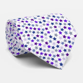 Cravate Butch Lesbian Pride Étoiles Bleu pourpre (Roulé)