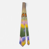 Cravate Butterflies Flying Over Colorful Spring Flower Gar (Devant)