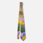 Cravate Butterflies Flying Over Colorful Spring Flower Gar (Dos)