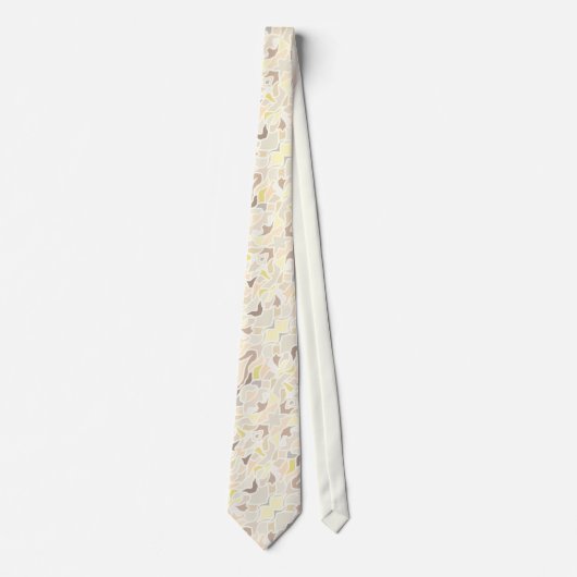 Cravate C’est un Motif Abstrait géométrique si ivoire (Devant)