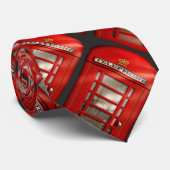 Cravate Cabine de téléphone rouge britannique drôle (Roulé)