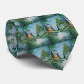 Cravate Cabine par la peinture à l'huile de ruisseau (Roulé)