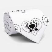 Cravate Câble Barbelé Coeur Black Spades Thunder_Cove (Roulé)