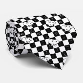 Cravate cacahuètes | Drapeau À damiers Snoopy (Roulé)