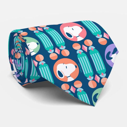 Cravate cacahuètes | Snoopy Dark Blue Deco Dreams Motif (Roulé)