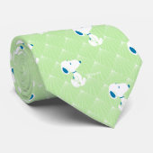 Cravate cacahuètes | Snoopy Green Deco Dreams Motif (Roulé)