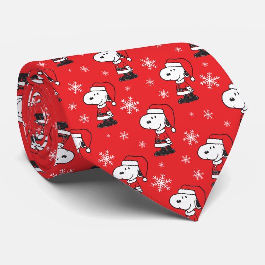 Cravate cacahuètes | Snoopy Santa Claus (Roulé)