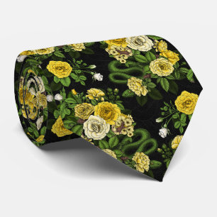 Cravate Caché en rose, jaune et vert