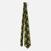 Cravate Caché en rose, jaune et vert (Dos)