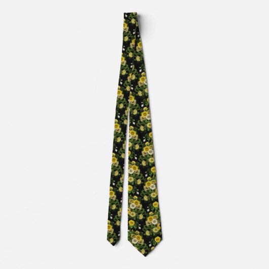 Cravate Caché en rose, jaune et vert (Dos)