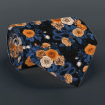 Cravate Caché en rose, orange et bleu<br><div class="desc">Fleurs roses,  souris et serpents peints à la main en Ps et Illustrator,  motif sans soudure</div>