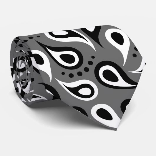 cravate cachemire gris (Roulé)