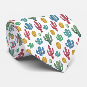 Cravate Cactus colorés   Thème Désert