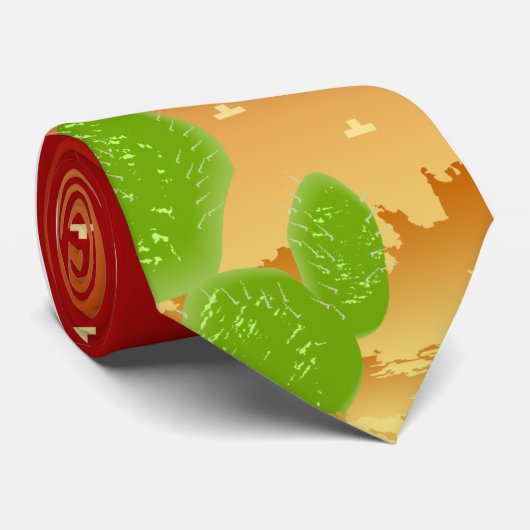 Cravate Cactus du désert (Roulé)