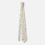 Cravate Cactus en pastel mou et motif succulent (Dos)