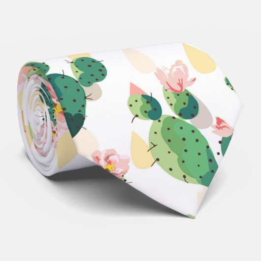 Cravate Cactus Succulents mignons (Roulé)