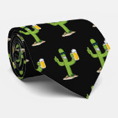 Cravate Cactus with Beer Pattern (Roulé)