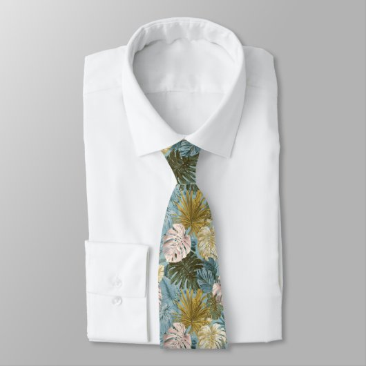 Cravate Cadeau Classique Pour Petit Ami Fleur Tropicale (Attaché)