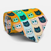 Cravate cadeau de chat mignon pour les amoureux de les cha (Roulé)