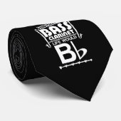 Cravate Cadeau de clarinette basse - dire drôle de musique (Roulé)