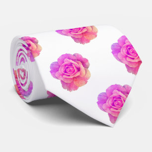 Cravate Cadeau de fête de faveur de motif floral de rose v