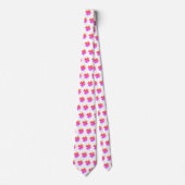 Cravate Cadeau de la Saint-Patrick Faveur Rose Shamrock Bl (Devant)