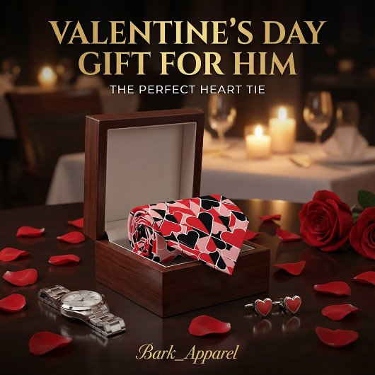 Cravate Cadeau de la Saint-Valentin pour petit ami/mari