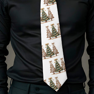 Cravate Cadeau de Noël à motif léopard gras pour lui crava