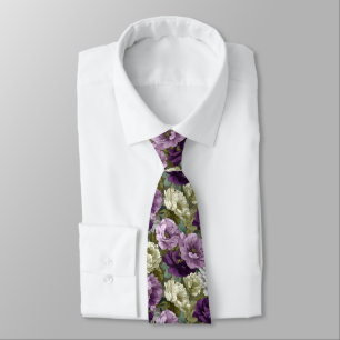 Cravate Cadeau de Noël Coloré Pour Lui Fleur de Pivoines